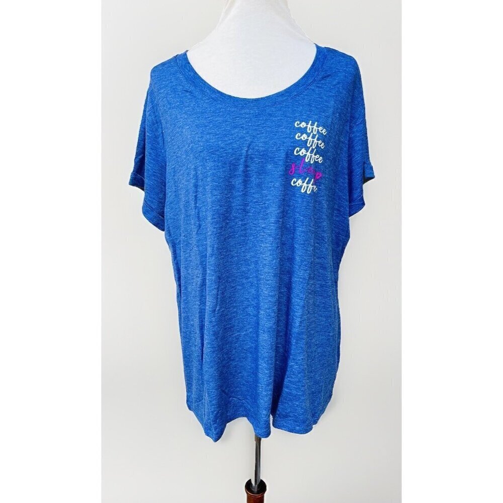 Natural Reflection Women’s Mazarene Blue Shirt Sleep Loungewear Size XXL
